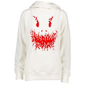 Scary Face Joker Womens Funnel Neck Pullover Hood