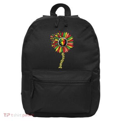 Sunflower Fist Juneteenth Black History African American 16 in Basic Backpack