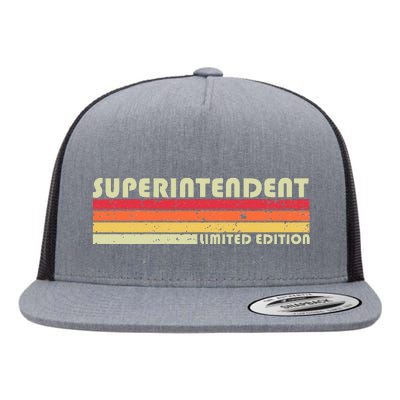 SUPERINTENDENT Funny Job Title Profession Birthday Worker Flat Bill Trucker Hat