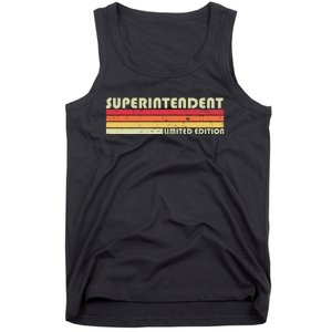 SUPERINTENDENT Funny Job Title Profession Birthday Worker Tank Top