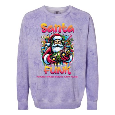 Santa Funk Jazz Funk Soul Hip Hop Colorblast Crewneck Sweatshirt