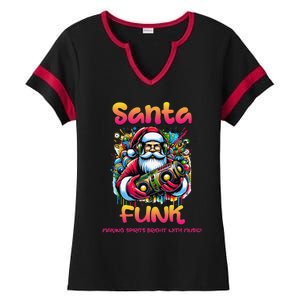 Santa Funk Jazz Funk Soul Hip Hop Ladies Halftime Notch Neck Tee