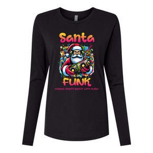 Santa Funk Jazz Funk Soul Hip Hop Womens Cotton Relaxed Long Sleeve T-Shirt