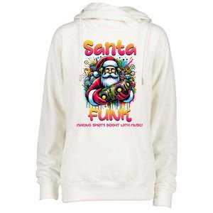 Santa Funk Jazz Funk Soul Hip Hop Womens Funnel Neck Pullover Hood