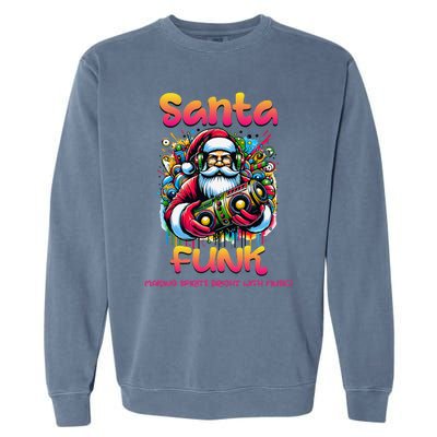 Santa Funk Jazz Funk Soul Hip Hop Garment-Dyed Sweatshirt