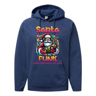 Santa Funk Jazz Funk Soul Hip Hop Performance Fleece Hoodie