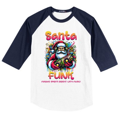 Santa Funk Jazz Funk Soul Hip Hop Baseball Sleeve Shirt