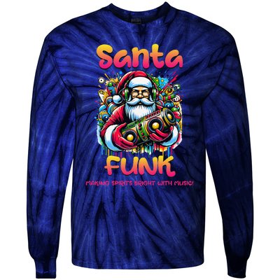 Santa Funk Jazz Funk Soul Hip Hop Tie-Dye Long Sleeve Shirt