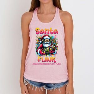 Santa Funk Jazz Funk Soul Hip Hop Women's Knotted Racerback Tank