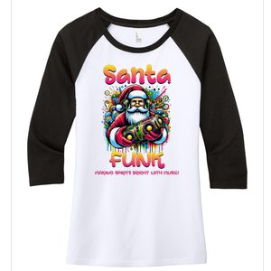 Santa Funk Jazz Funk Soul Hip Hop Women's Tri-Blend 3/4-Sleeve Raglan Shirt