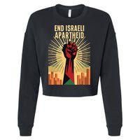 STAND FOR JUSTICE END ISRAEL APARTHEID PALESTINE Cropped Pullover Crew