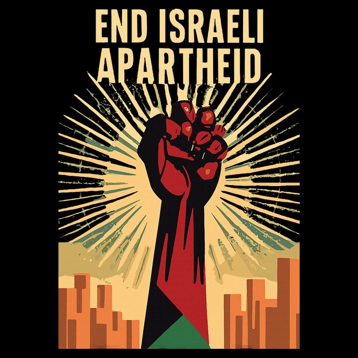 STAND FOR JUSTICE END ISRAEL APARTHEID PALESTINE Cropped Pullover Crew