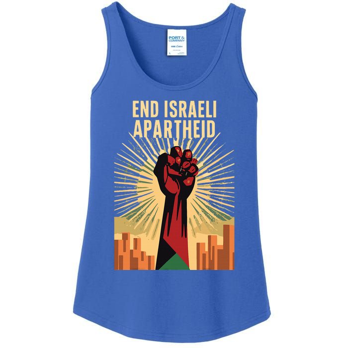 STAND FOR JUSTICE END ISRAEL APARTHEID PALESTINE Ladies Essential Tank