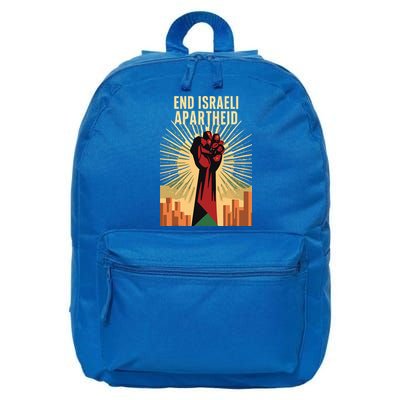 STAND FOR JUSTICE END ISRAEL APARTHEID PALESTINE 16 in Basic Backpack