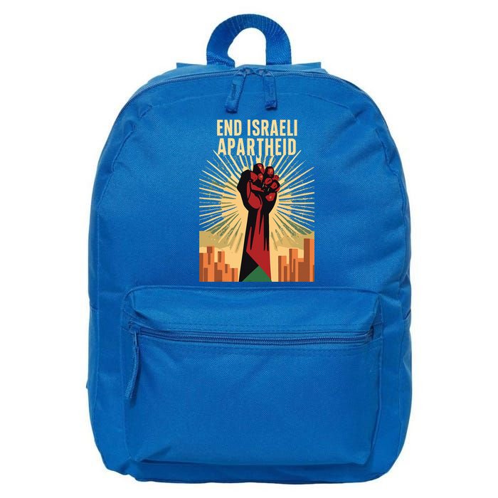 STAND FOR JUSTICE END ISRAEL APARTHEID PALESTINE 16 in Basic Backpack