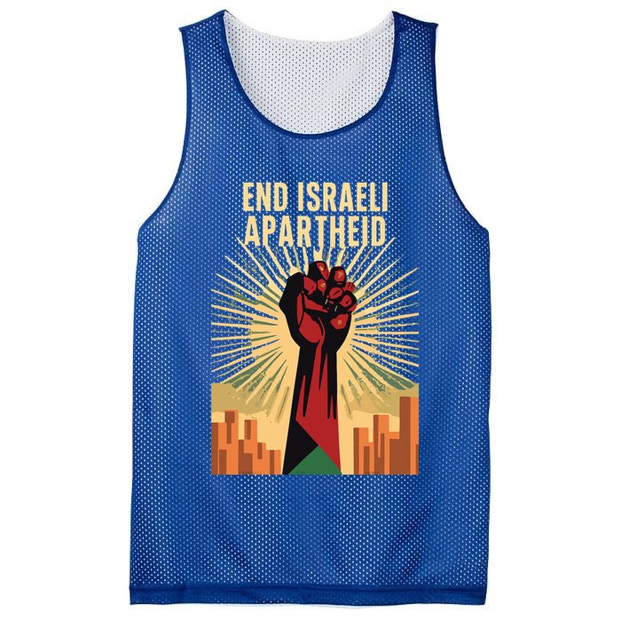 STAND FOR JUSTICE END ISRAEL APARTHEID PALESTINE Mesh Reversible Basketball Jersey Tank