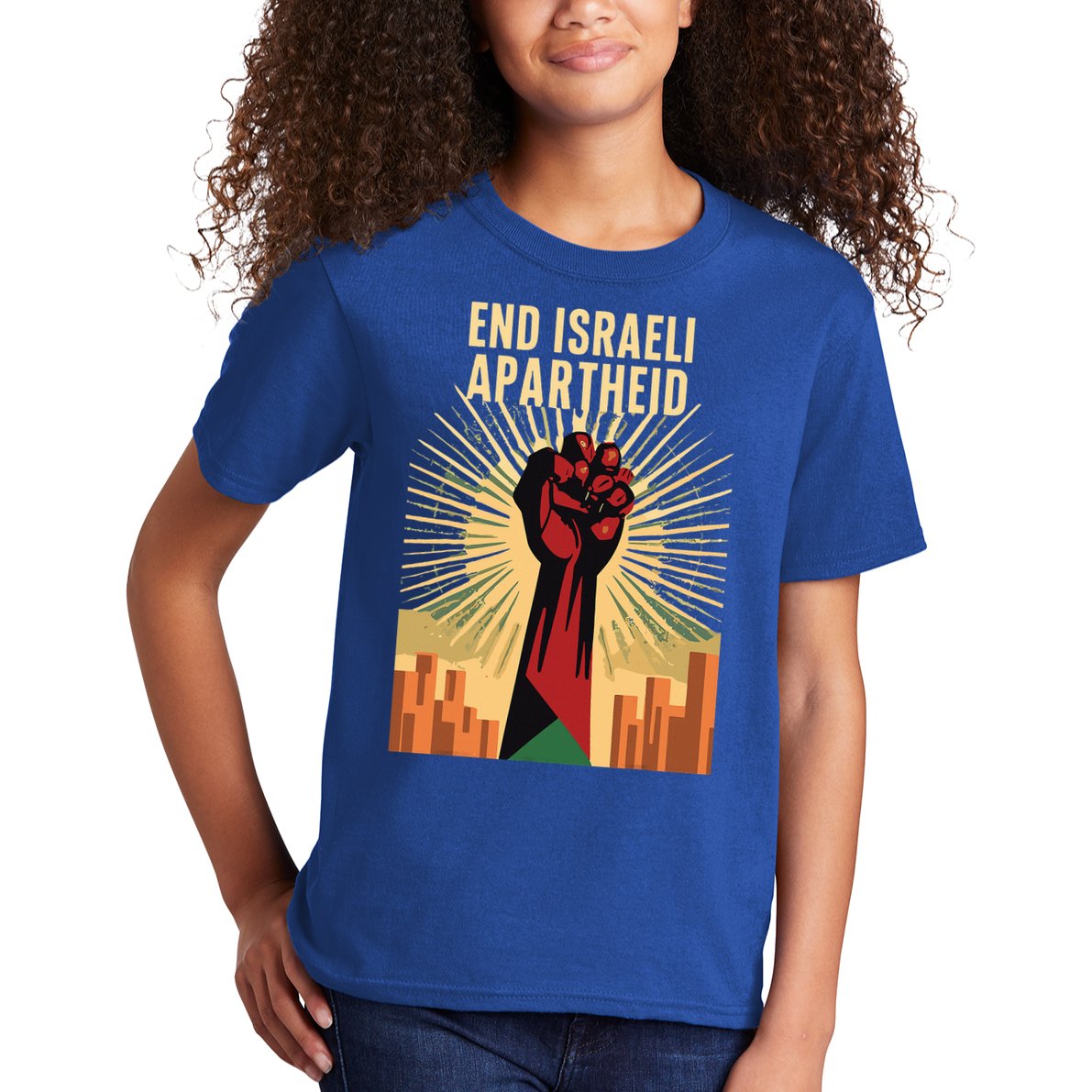 STAND FOR JUSTICE END ISRAEL APARTHEID PALESTINE Kids T-Shirt