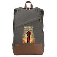 STAND FOR JUSTICE END ISRAEL APARTHEID PALESTINE Cotton Canvas Backpack