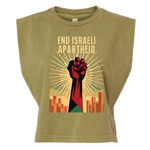 STAND FOR JUSTICE END ISRAEL APARTHEID PALESTINE Garment-Dyed Women's Muscle Tee