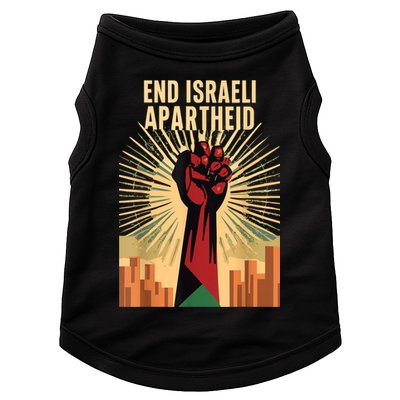 Stand For Justice: End Israel Apartheid Palestine Doggie Tank