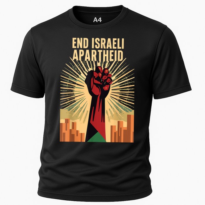 Stand For Justice: End Israel Apartheid Palestine Cooling Performance Crew T-Shirt