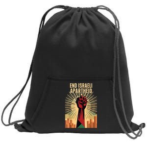 Stand For Justice: End Israel Apartheid Palestine Sweatshirt Cinch Pack Bag