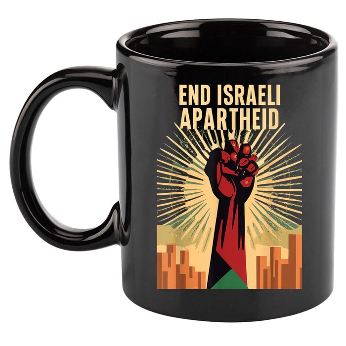 Stand For Justice: End Israel Apartheid Palestine 11oz C Handle Ceramic Mug