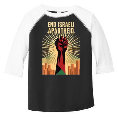 Stand For Justice: End Israel Apartheid Palestine Toddler Fine Jersey T-Shirt