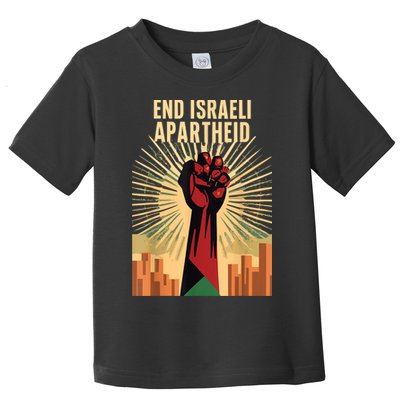 Stand For Justice: End Israel Apartheid Palestine Toddler T-Shirt