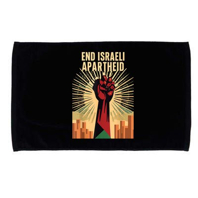 Stand For Justice: End Israel Apartheid Palestine Microfiber Hand Towel