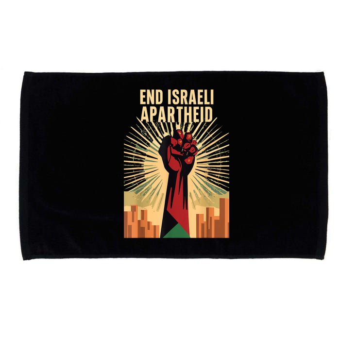 Stand For Justice: End Israel Apartheid Palestine Microfiber Hand Towel