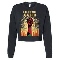 Stand For Justice: End Israel Apartheid Palestine Cropped Pullover Crew