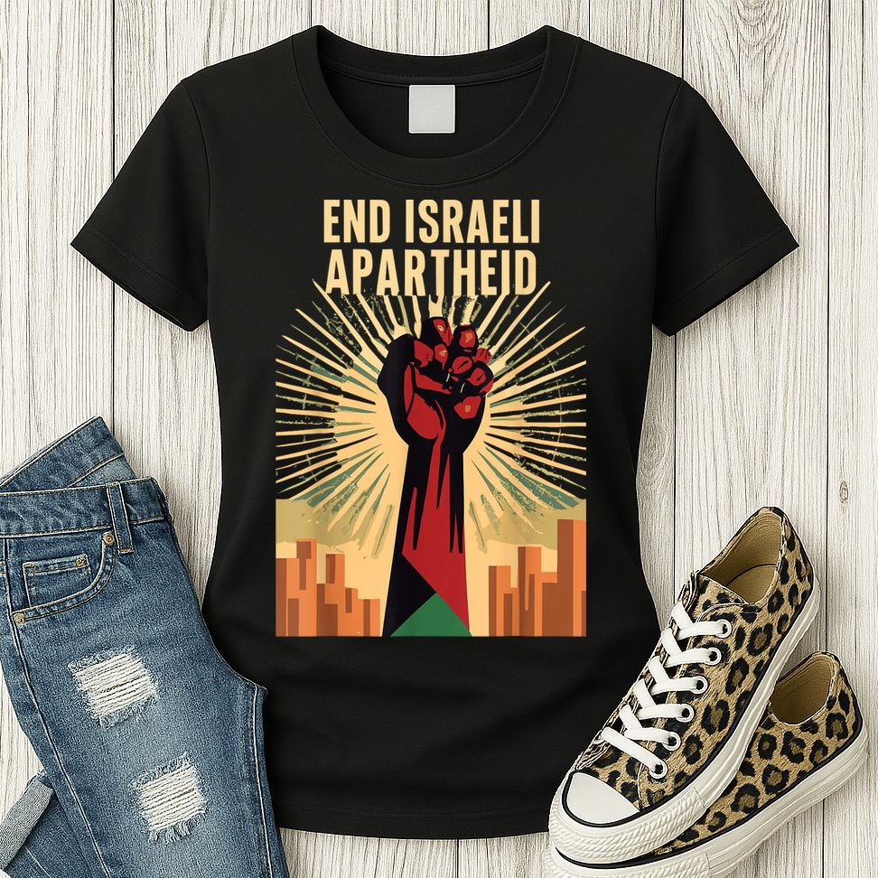 Stand For Justice: End Israel Apartheid Palestine Womens T-Shirt