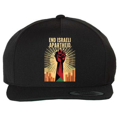 Stand For Justice: End Israel Apartheid Palestine Wool Snapback Cap