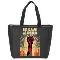 Stand For Justice: End Israel Apartheid Palestine Zip Tote Bag