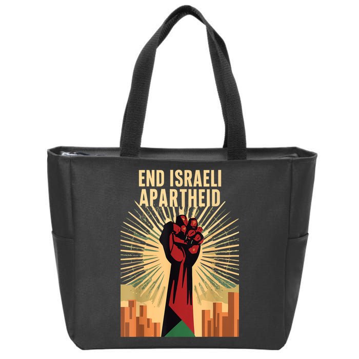 Stand For Justice: End Israel Apartheid Palestine Zip Tote Bag