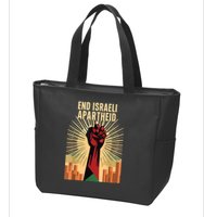 Stand For Justice: End Israel Apartheid Palestine Zip Tote Bag