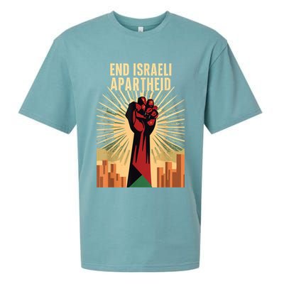 Stand For Justice: End Israel Apartheid Palestine Sueded Cloud Jersey T-Shirt