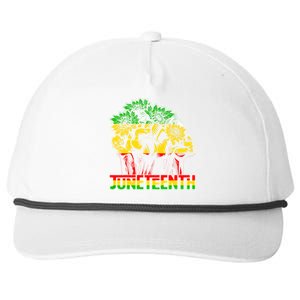 Sunflower Fist Juneteenth Black History African America 1865 Gift Snapback Five-Panel Rope Hat