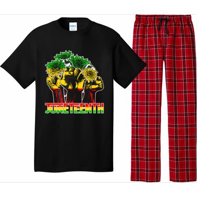 Sunflower Fist Juneteenth Black History African America 1865 Gift Pajama Set