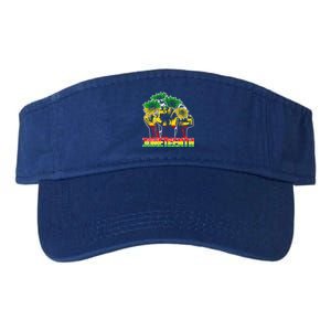 Sunflower Fist Juneteenth Black History African America 1865 Gift Valucap Bio-Washed Visor