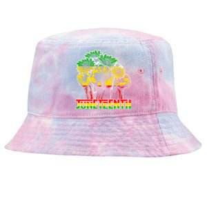 Sunflower Fist Juneteenth Black History African America 1865 Gift Tie-Dyed Bucket Hat