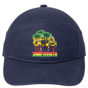 Sunflower Fist Juneteenth Black History African America 1865 Gift 7-Panel Snapback Hat