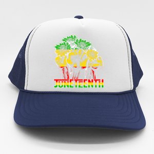 Sunflower Fist Juneteenth Black History African America 1865 Gift Trucker Hat