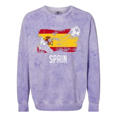 Spain Flag Jersey Spanish Soccer Team Spanish Colorblast Crewneck Sweatshirt