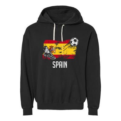 Spain Flag Jersey Spanish Soccer Team Spanish Garment-Dyed Fleece Hoodie