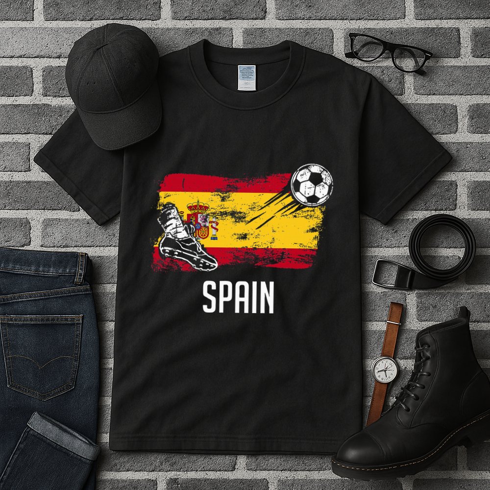 Spain Flag Jersey Spanish Soccer Team Spanish Tall T-Shirt