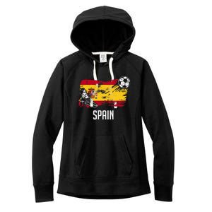 Spain Flag Jersey Spanish Soccer Team Spanish Women's Fleece Hoodie