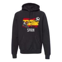 Spain Flag Jersey Spanish Soccer Team Spanish Premium Hoodie