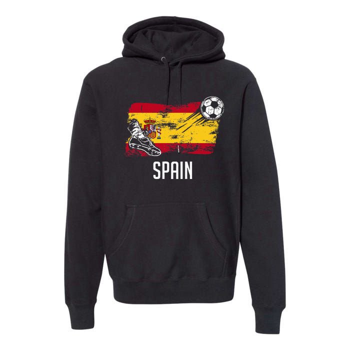 Spain Flag Jersey Spanish Soccer Team Spanish Premium Hoodie